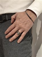 Vicenza - Piazzetta Palladio 2 - Bracciale Zancan Uomo in Titanio Diamante Black 0.19 Ct ETB426R - ETB426R